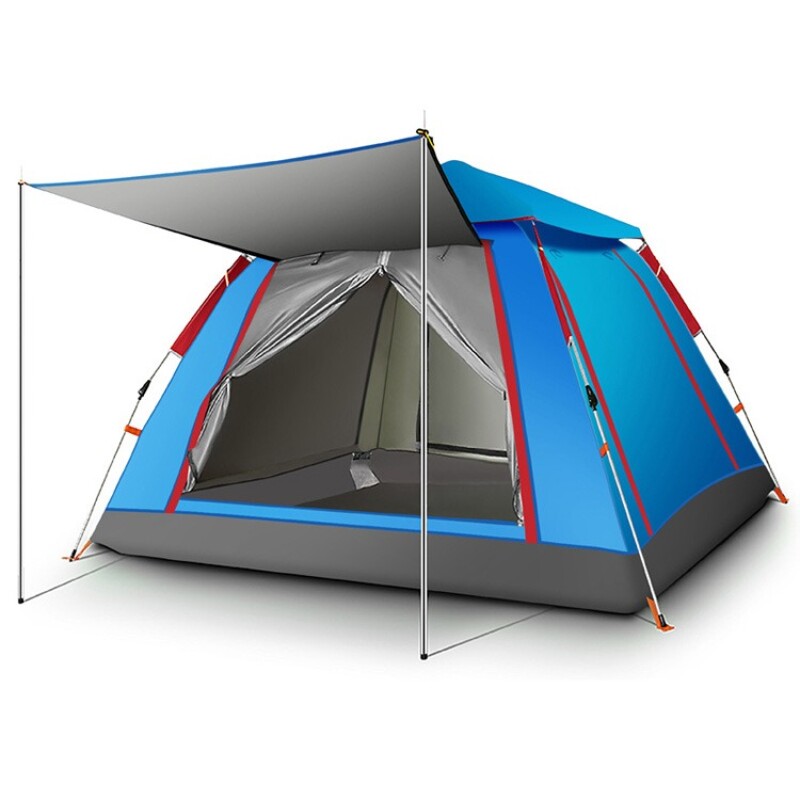 Carpa con Avance Liviana Impermeable Ventilada Capacidad 3 a 4 personas AZUL