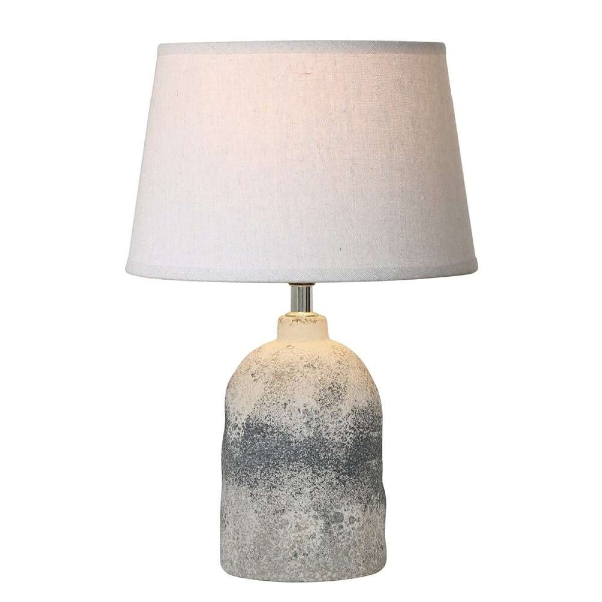 Lampara De Mesa Ceramica D25X37Cm - Cemento Gris 