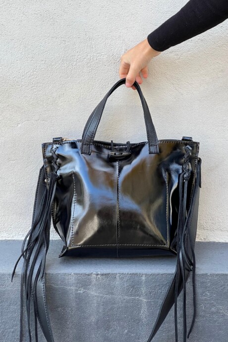 Cartera Texas Medium Negro Charol