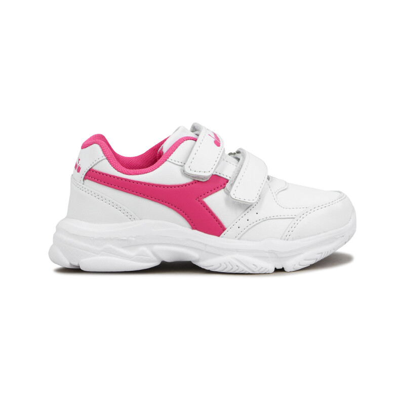 Diadora Champion Easy Run Wimbledon Kids C/Velcro Blanco-Fucsia