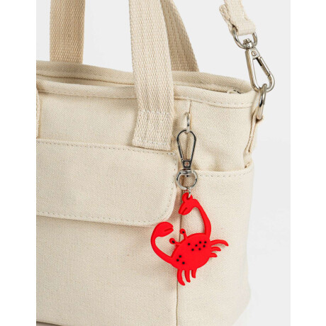 Cartera City Con Charm Blanco Crudo