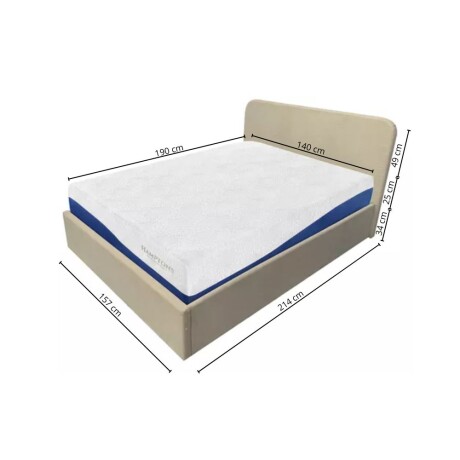 Sommier baul 2 plazas THM Hybrid Memory Foam con respaldo Sommier baul 2 plazas THM Hybrid Memory Foam con respaldo