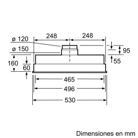 Campana de integración Bosch 53cm Campana de integración Bosch 53cm