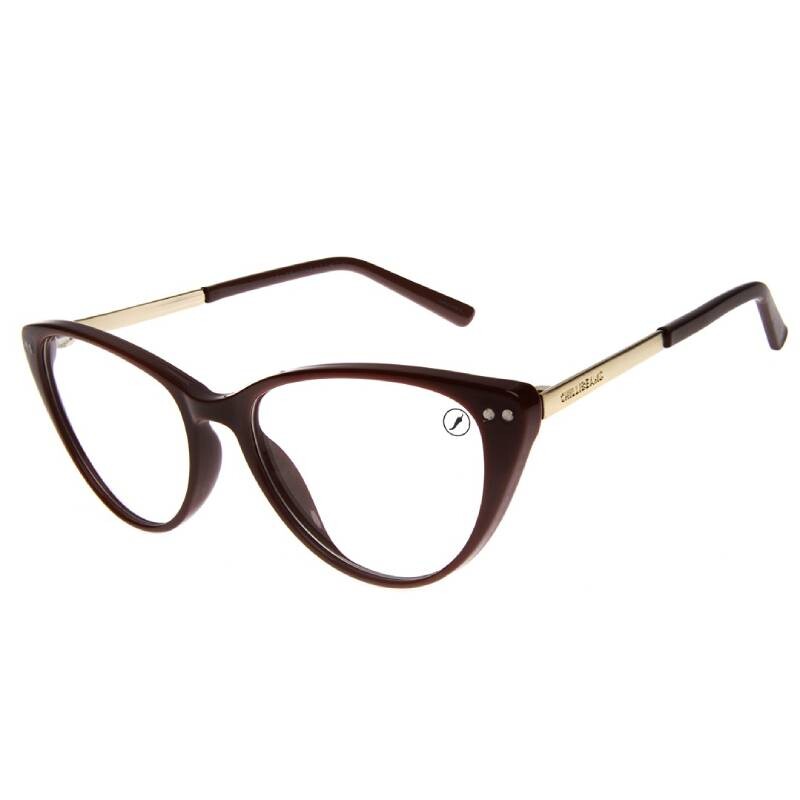 Armazón Chilli Beans Lombardía más intercambiable de Sol Rosa - Marrón