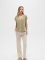 Blusa Anthe Verde Grisaceo