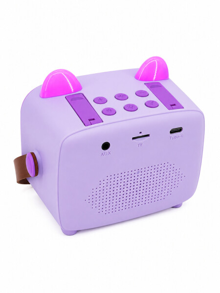 KARAOKE BLUETOOTH CON 2 MICROFONOS VIOLETA