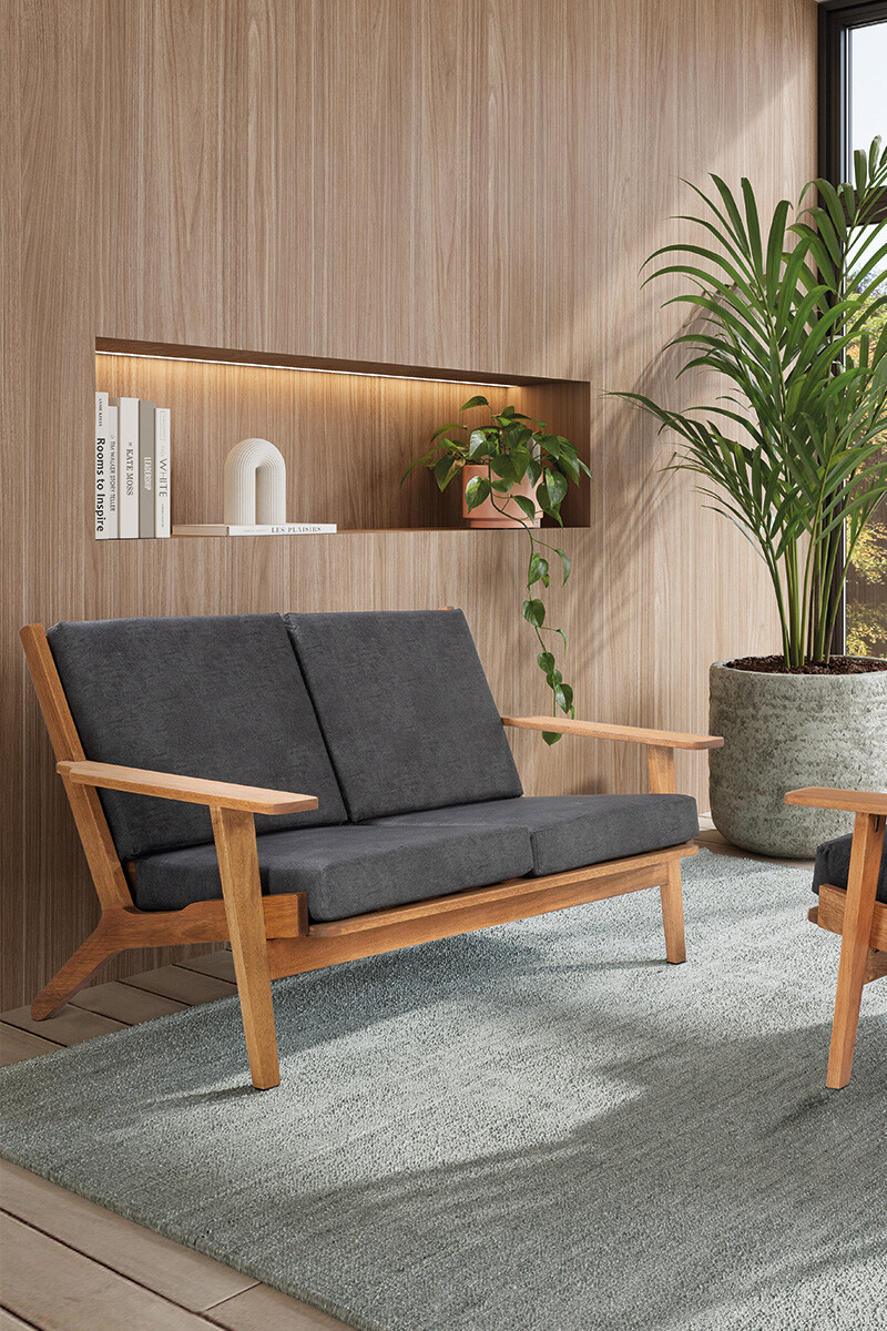 LOTUS SOFA SOFA LOTUS 3 LUGARES ACQUABLOCK NEGRO 185x87x86CM JATOBA