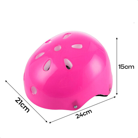 Set Protección Rodilleras Coderas Muñequeras + Casco Rosado