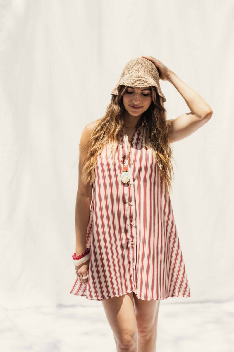 CAMISERO AMALFI MINI RASPBERRY STRIPES CAMISERO AMALFI MINI RASPBERRY STRIPES