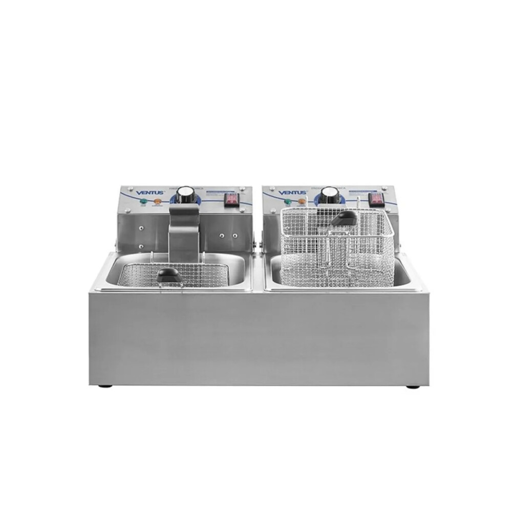 Fritador Eléctrico Doble de Mesa 12 Litros Fritador Eléctrico Doble de Mesa 12 Litros