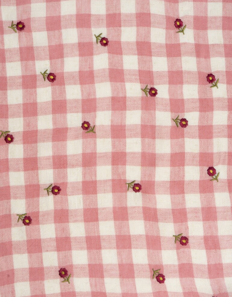 Pañuelos Raso Algodón Flores Pañuelo Cuadrillé Bordado - Combinacion Multicolor