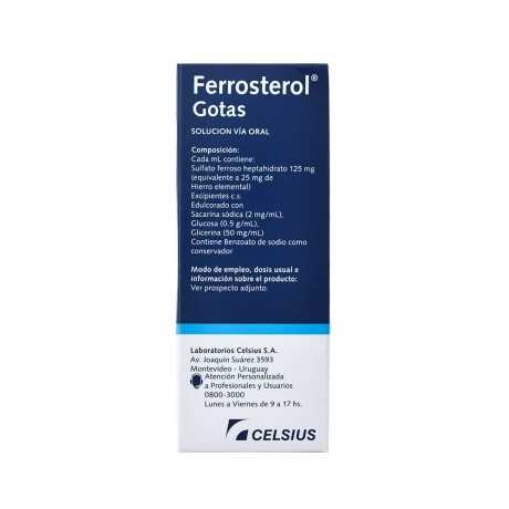 Ferrosterol Gotas 20 Ml | Suplemento Hierro Pediátrico Ferrosterol Gotas 20 Ml | Suplemento Hierro Pediátrico
