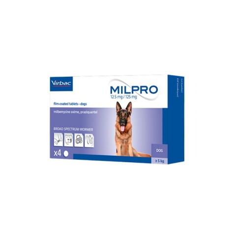 MILPRO DOG +5KG (1 COMPRIMIDO) Milpro Dog +5kg (1 Comprimido)