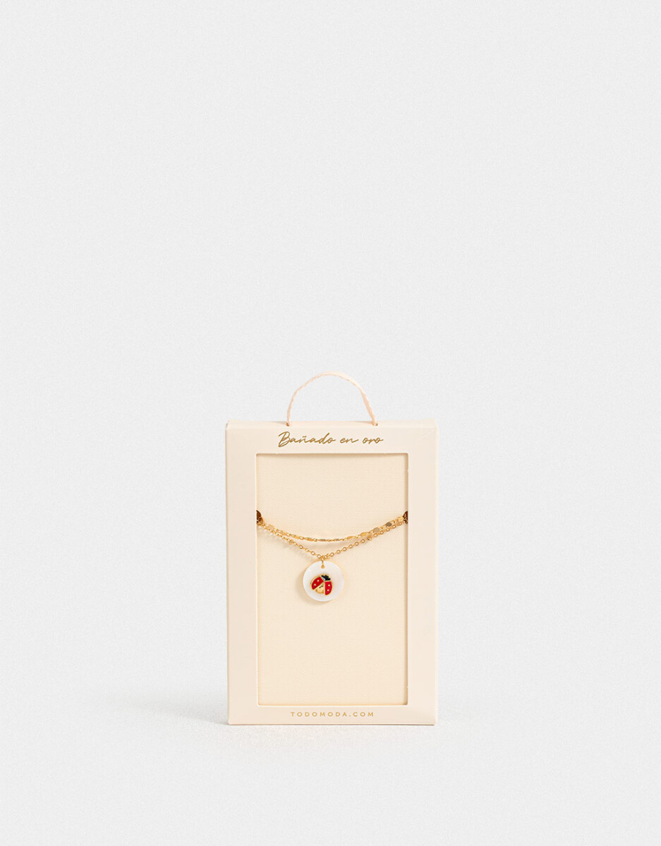 Collar Corto Bañado En Oro 