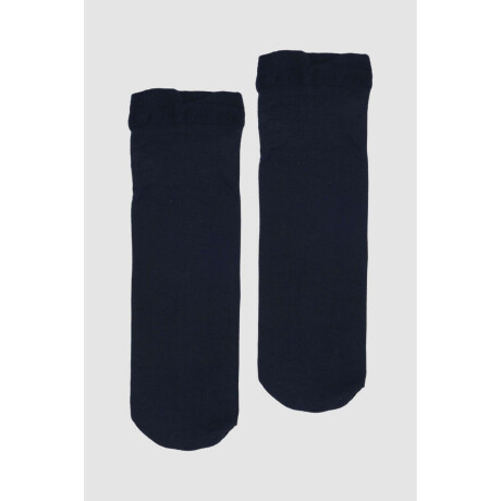 Medias finas de microfibra tipo soquetes Azul