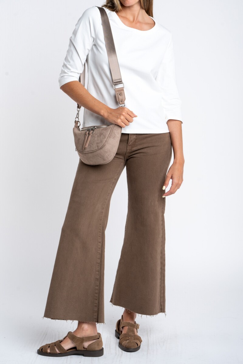 Remera Manga 3/4 Algodón Elastano Nacar