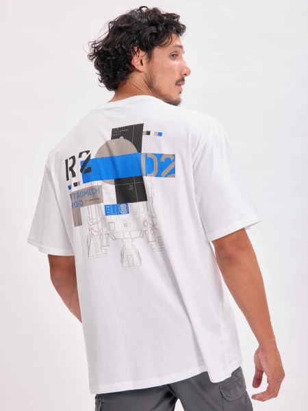 Remera oversize Star Wars Blanco
