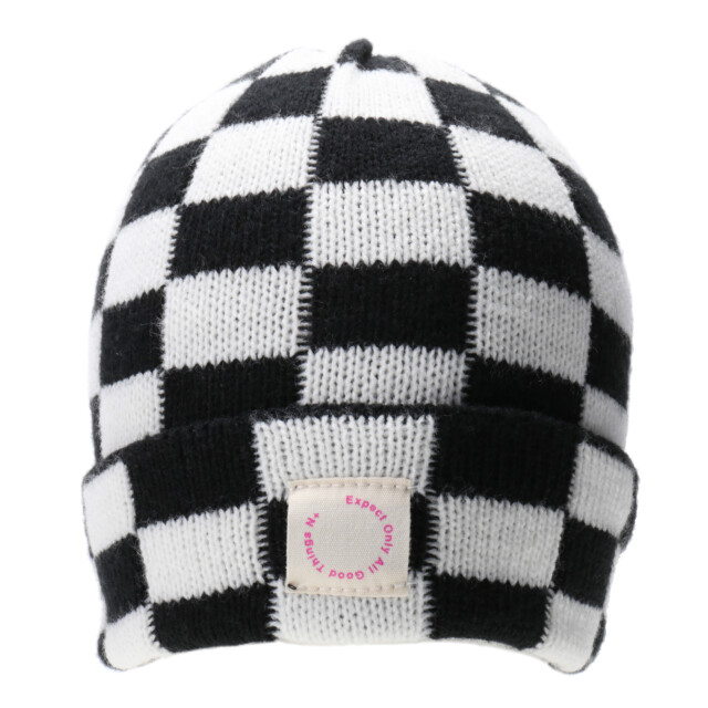 Gorro N+ Tejido Negro - Blanco