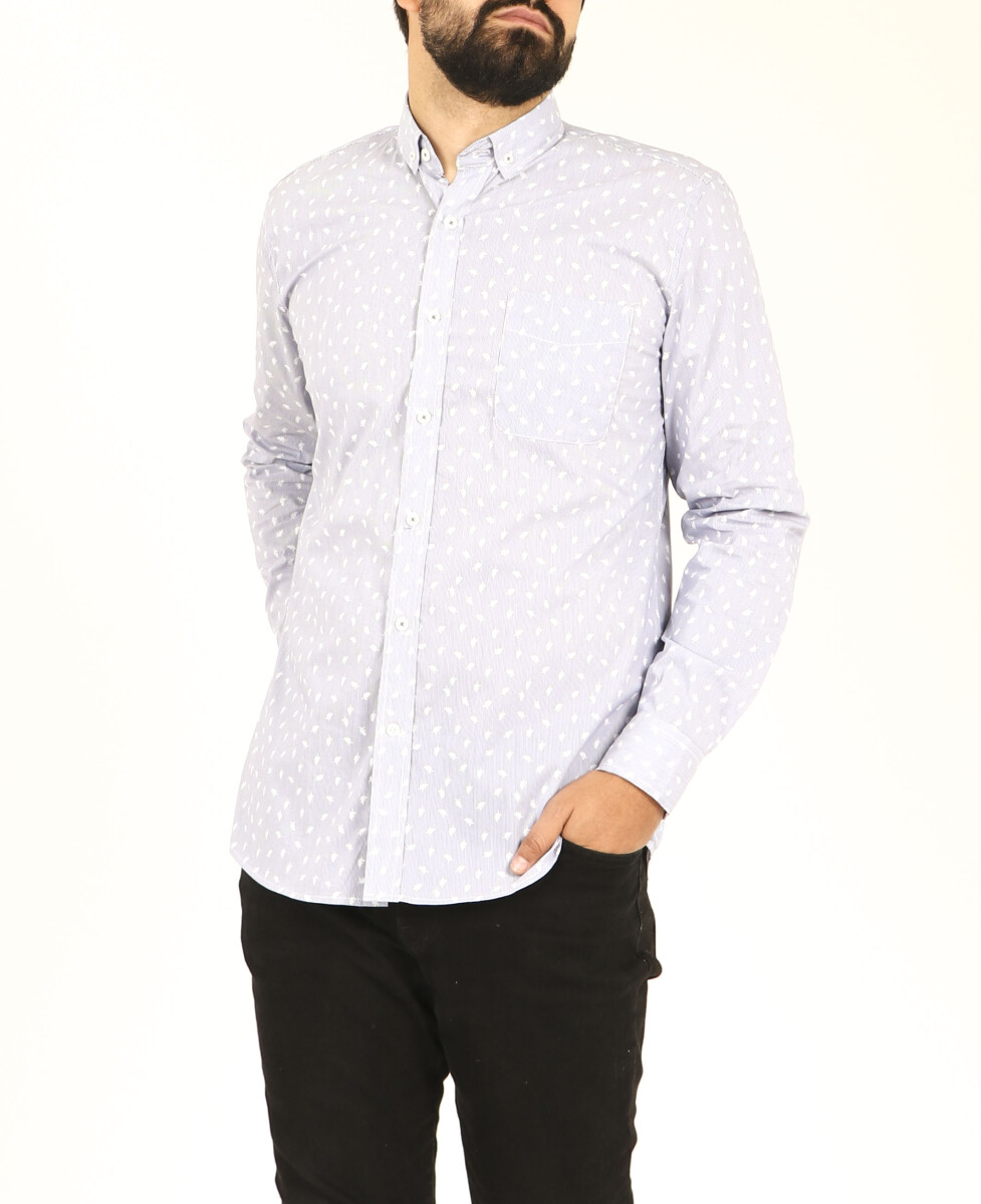 Camisa Estampada Harry - Azul Oscuro 