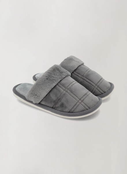 Pantufla men 24 Gris oscuro