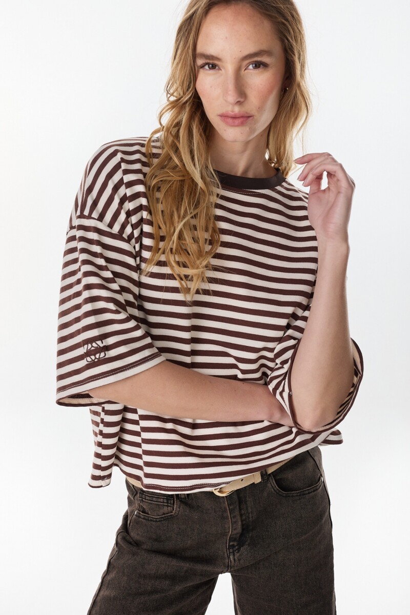 Tshirt Rowan - Crudo/Marron 