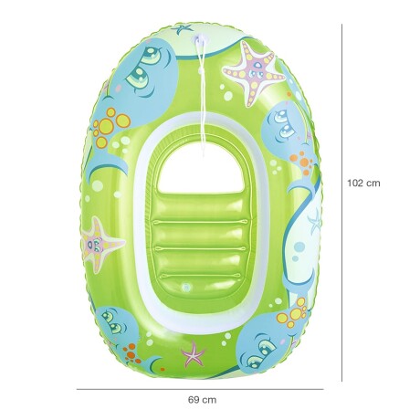 Bote Inflable Infantil Con Cuerda Marca Bestway Calidad Hts Verde