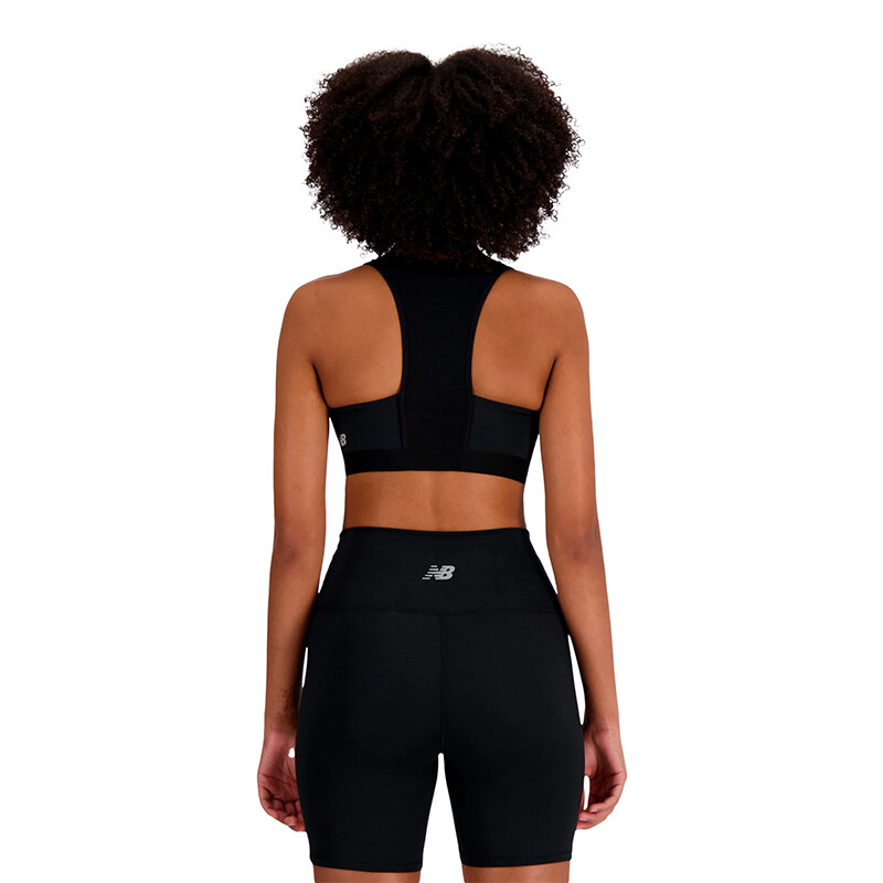 Top New Balance Athletics Zipper Front Negro