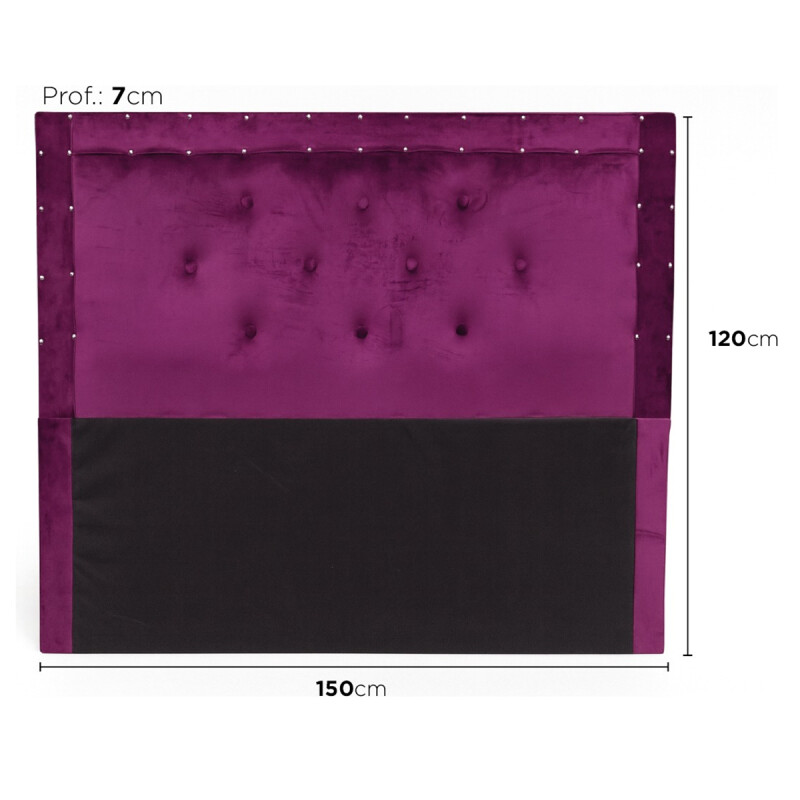 Respaldo De Sommier Ltc Relleno Con Guata Forrado En Suede Purpura Respaldo De Sommier Ltc Relleno Con Guata Forrado En Suede Purpura