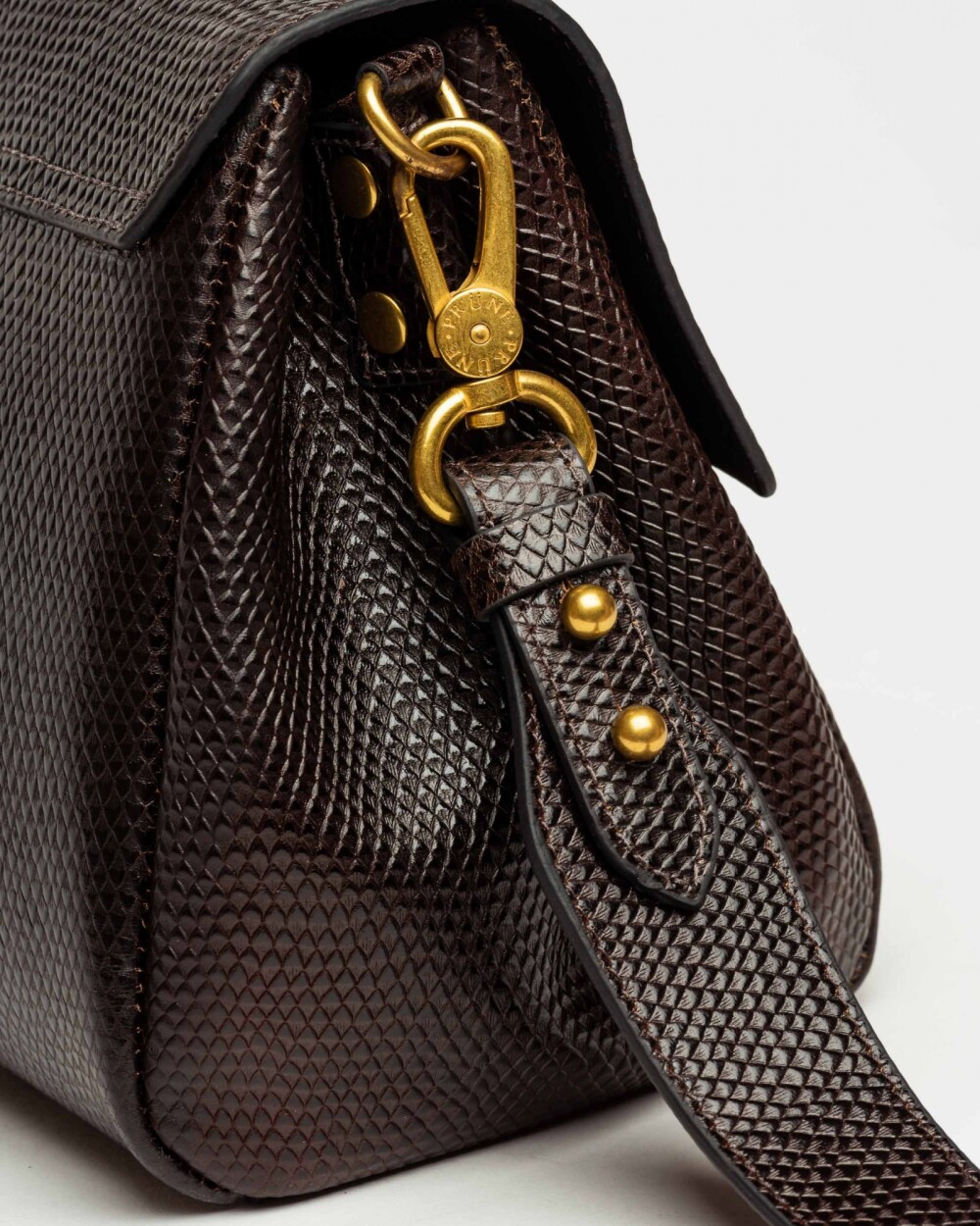 Hombro Elise Snake Bitono Red Tabaco