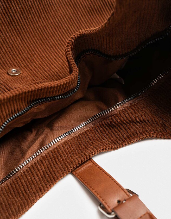 Saca Cartera Saca Corderoy Chocolate - Marron Chocolate