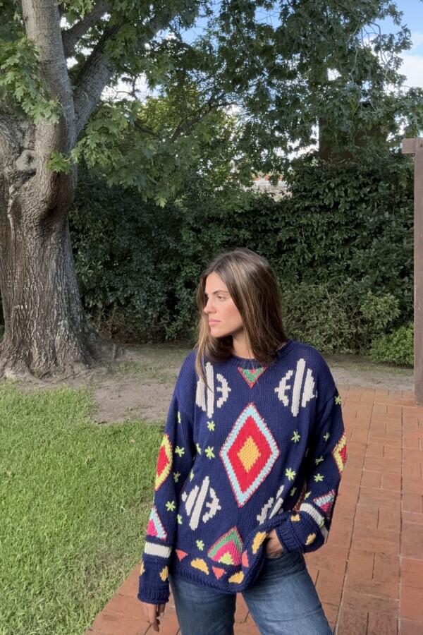 Sweater Gitano Base Azul Marino