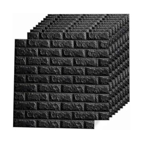 REVESTIMIENTO AUTO ADHESIVO 3D 70 X 77 CM X 3 MM - LADRILLO NEGRO X 10 REVESTIMIENTO AUTO ADHESIVO 3D 70 X 77 CM X 3 MM - LADRILLO NEGRO X 10
