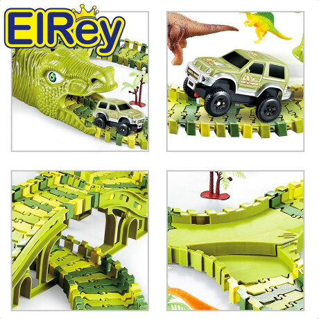 Pista Autos Dinosaurios Grande Flexible Magic Track Dinosaurios