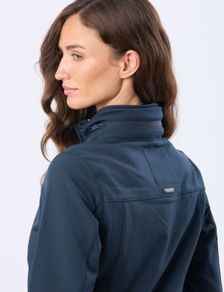 CAMPERA DE NEOPRENO CON CAPUCHA Azul