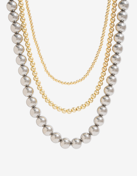 Collares Cortos Metal Collares Cortos, Metal Balls - Combinacion Bicolor