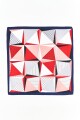 Pañuelo estampado geométrico rojo