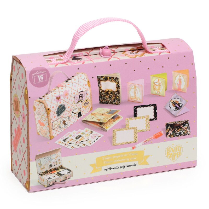 DD035 Maletin De Papeleria Tinou De Lovely Paper Djeco 8+