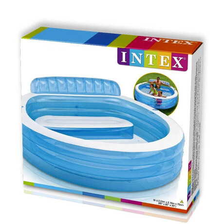 Piscina Inflable Intex 640 L 224x216 Con Sillón Gomón Inx57190
