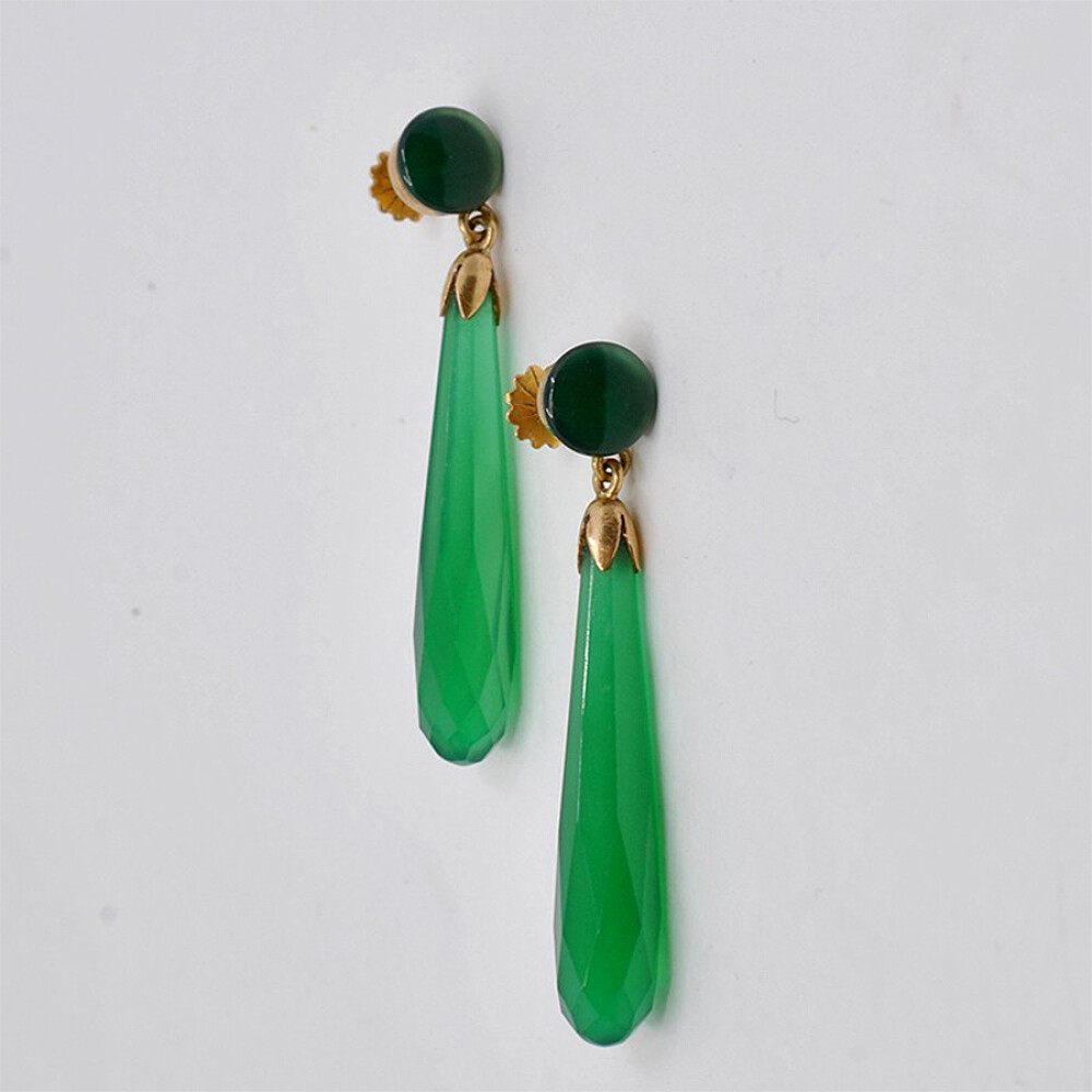 Caravanas Antiguas Oro 18K Y Crisopacios Caravanas Antiguas Oro 18K Y Crisopacios