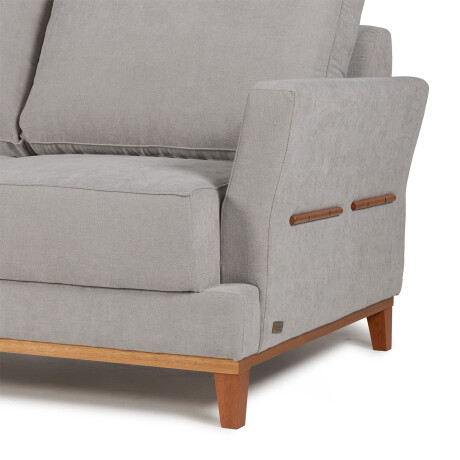 Rinconera Amadeus - Tela Microfibra - Chaise Izquierdo 2228 (Gris)