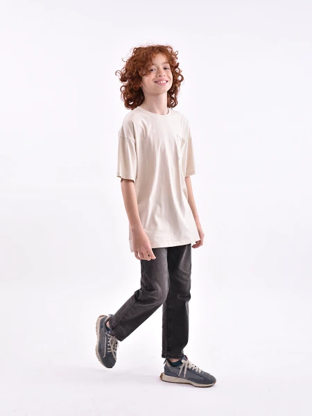 REMERA NACHO TEEN BEIGE CLARO