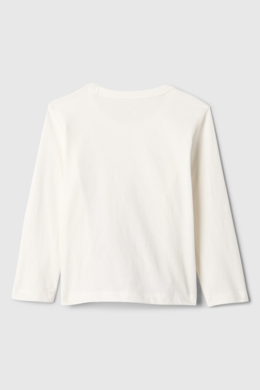 Remera Gráfico Manga Larga Toddler Niño New Off White