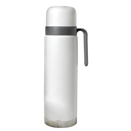Kit Termo Comet 1lt con manija rígida + Mate acero inoxidable Blanco