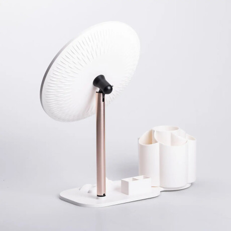Espejo de tocador con organizador y luz LED Blanco