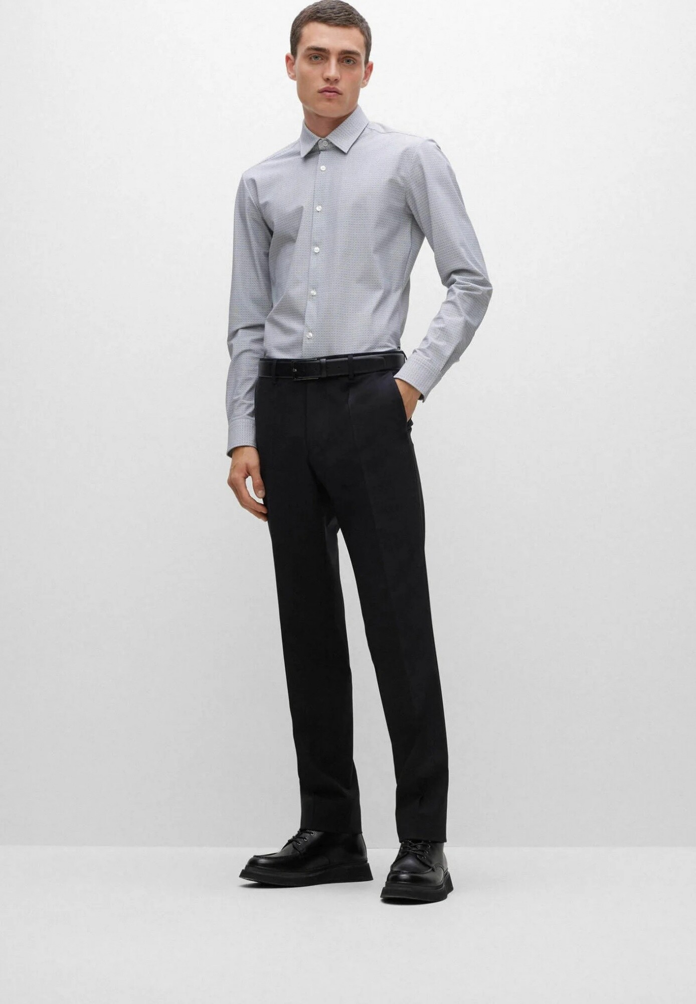Camisa slim fit hotsell azul