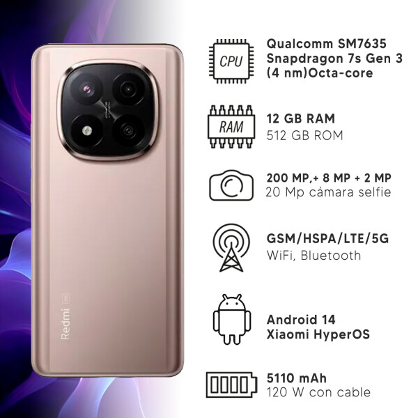 Xiaomi Redmi Note 14 Pro+ 5g 12/512gb DORADO