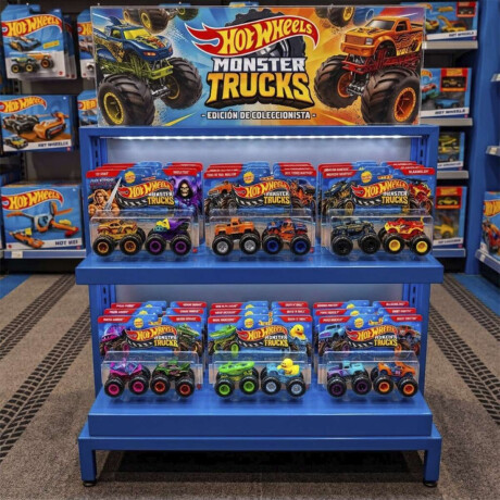 Pack X 2 Auto Monster Trucks Hot Wheels Diseños Surtidos Escala 1:64
