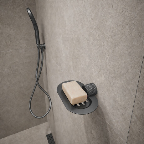 JABONERA SOPORTE METAL SIGNATURE GRAFITO GUNMETAL BRILLO GRAFITO-GUNMETAL
