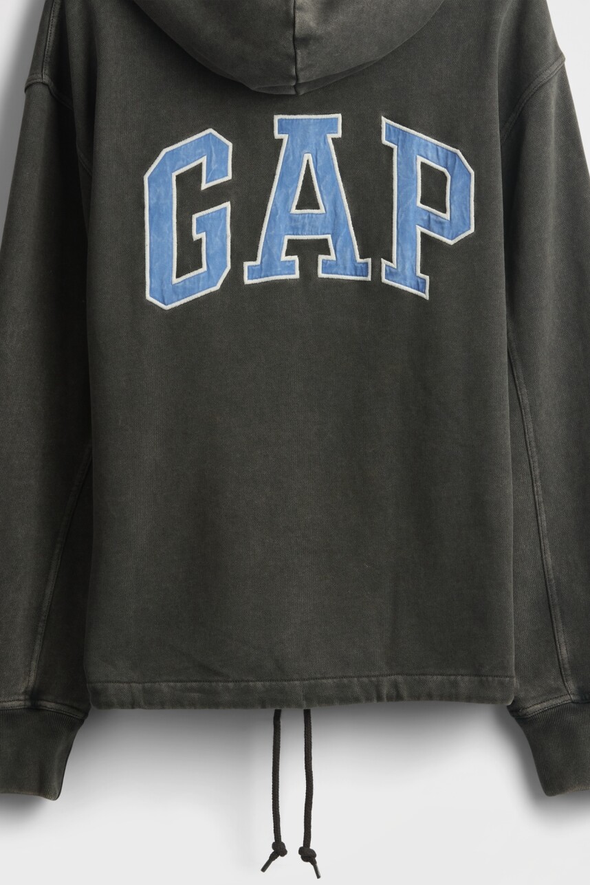 Buzo Canguro Logo Gap Poncho Hombre Moonless Night