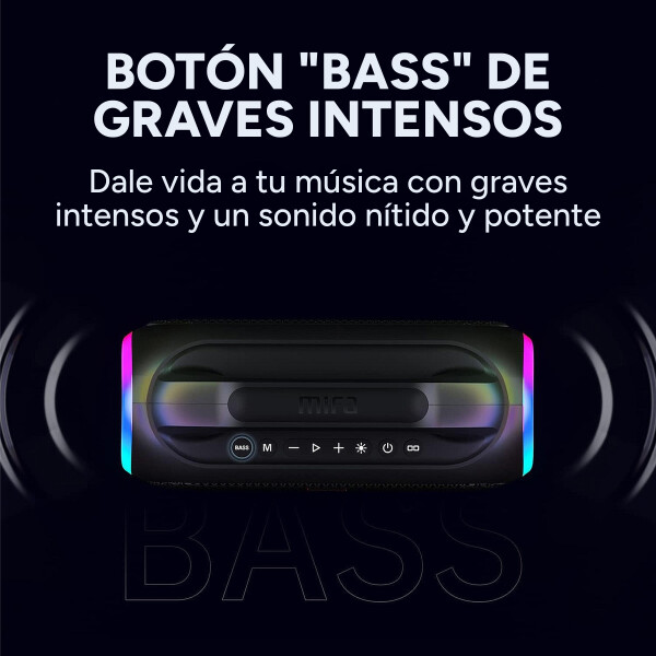 Parlante Bluetooth Portátil Mifa Inalámbrico IP67 60W Wildbx Color Negro